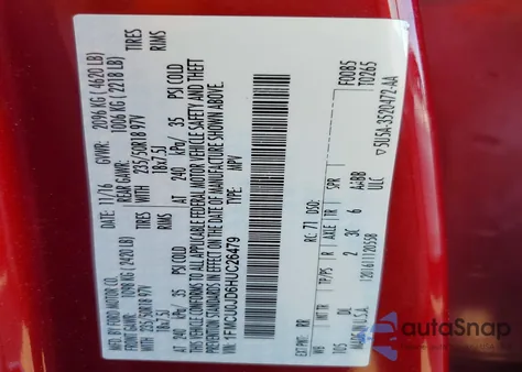 2017 Ford Escape Titanium из США, поврежденный, VIN 1FMCU0JD6HUC26479